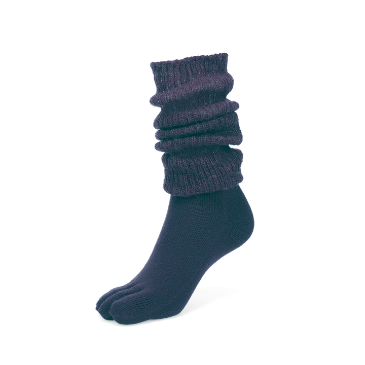 Merino Leg Warmer Toe Socks - Navy