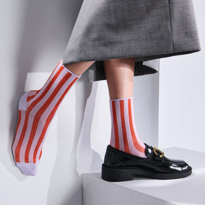 Striped Cotton Crew Socks