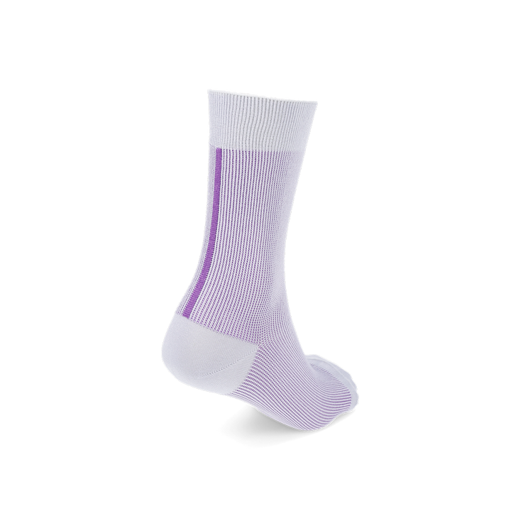 Lustrous Rayon Back Seam  Crew Socks
