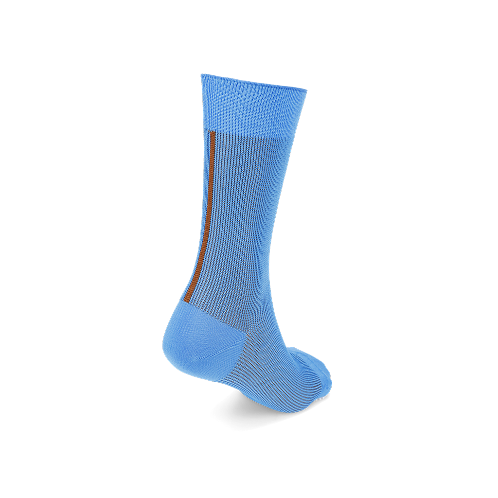 Lustrous Rayon Back Seam  Crew Socks