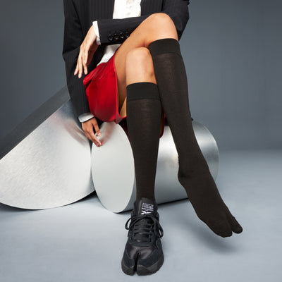 Knee High Tabi Socks, Japanese Style, Unisex Split-toe, Tabi Cotton Socks,  Fit Sizes Leg Warmer, Over Knee Stocking, 