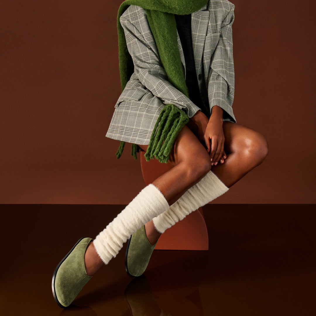 Cloud-Soft Mink-Touch Leg Warmers - Ivory (WOMEN)