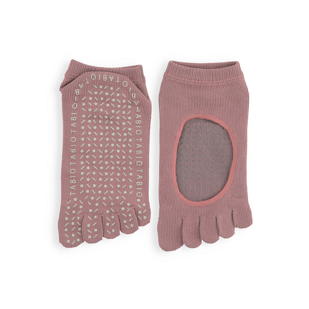 Dry-Touch Wellness Open-Instep Toe Ankle Socks - DullPink (WOMEN)
