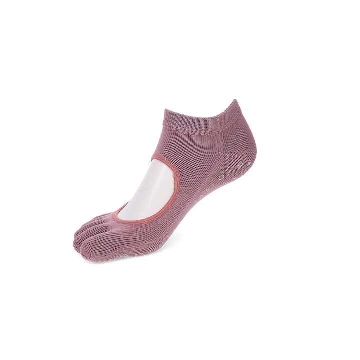 Dry-Touch Wellness Open-Instep Toe Ankle Socks - DullPink (WOMEN)