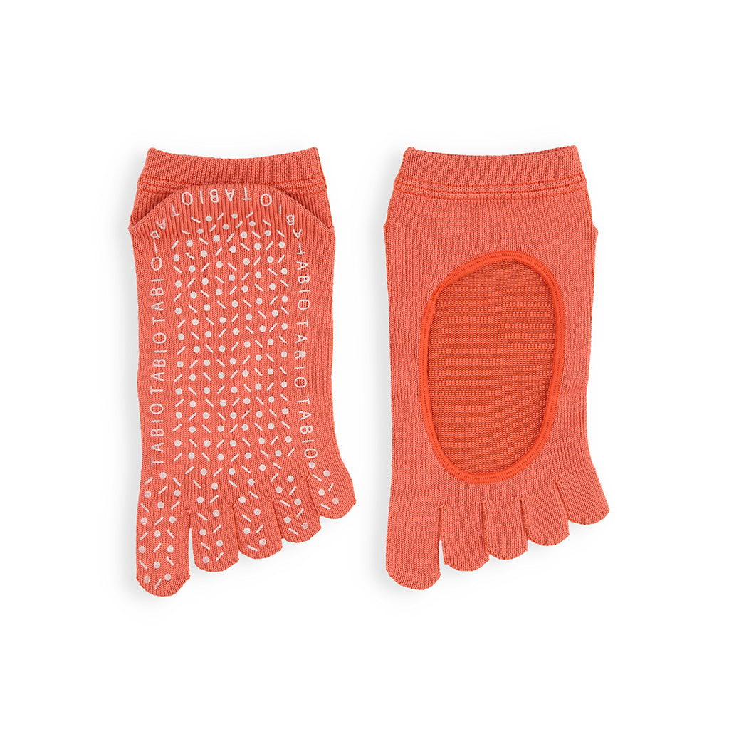 Dry-Touch Wellness Open-Instep Toe Ankle Socks - Orange (WOMEN)