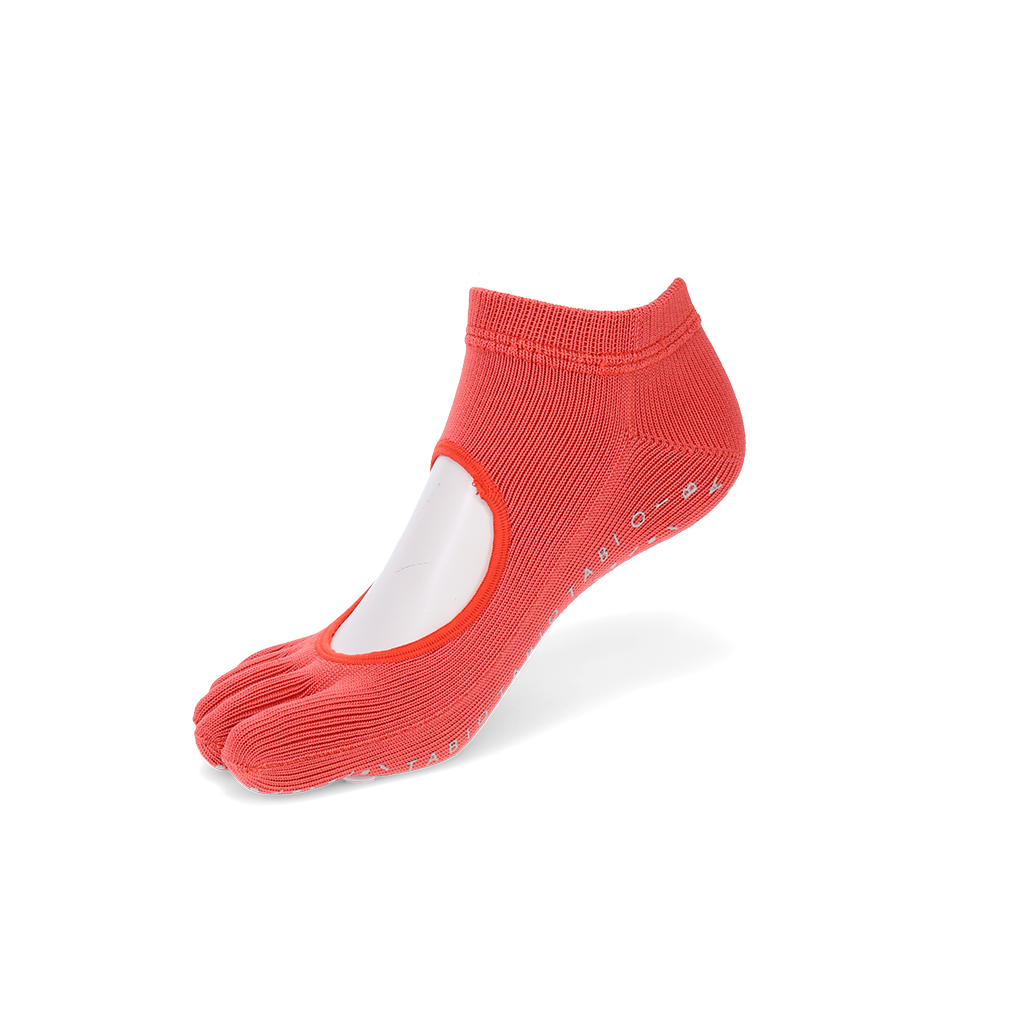 Dry-Touch Wellness Open-Instep Toe Ankle Socks - Orange (WOMEN)