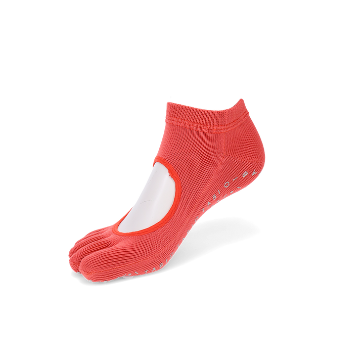 Dry-Touch Wellness Open-Instep Toe Ankle Socks - Orange (WOMEN)
