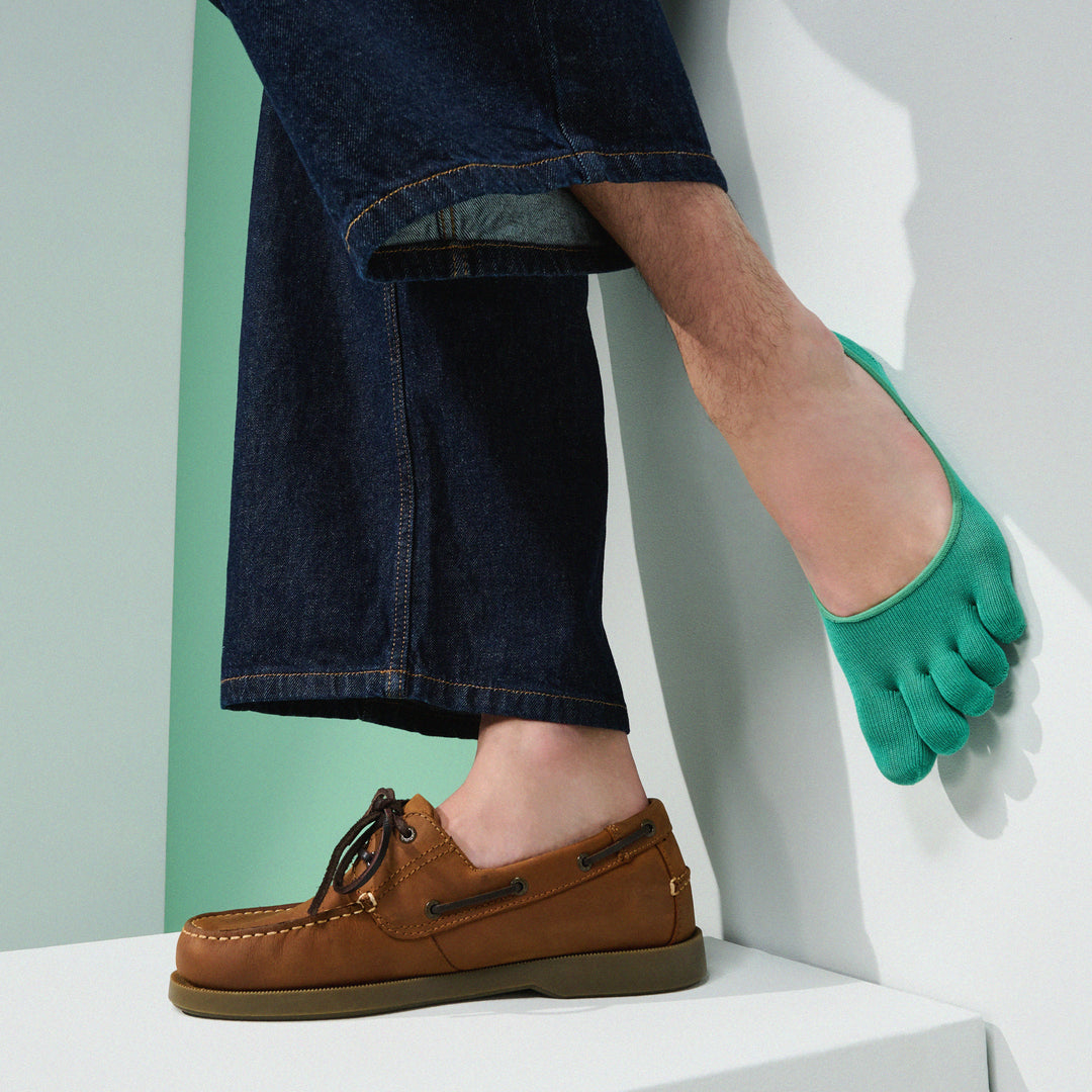 Toe No-Show Socks - Green (MEN)
