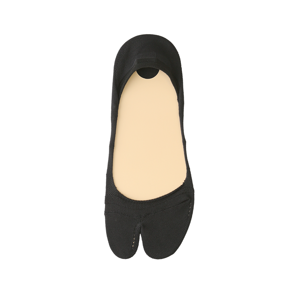 Perfect Fit Tabi No-Show Socks with COOLMAX®︎ fiber - Black (MEN)