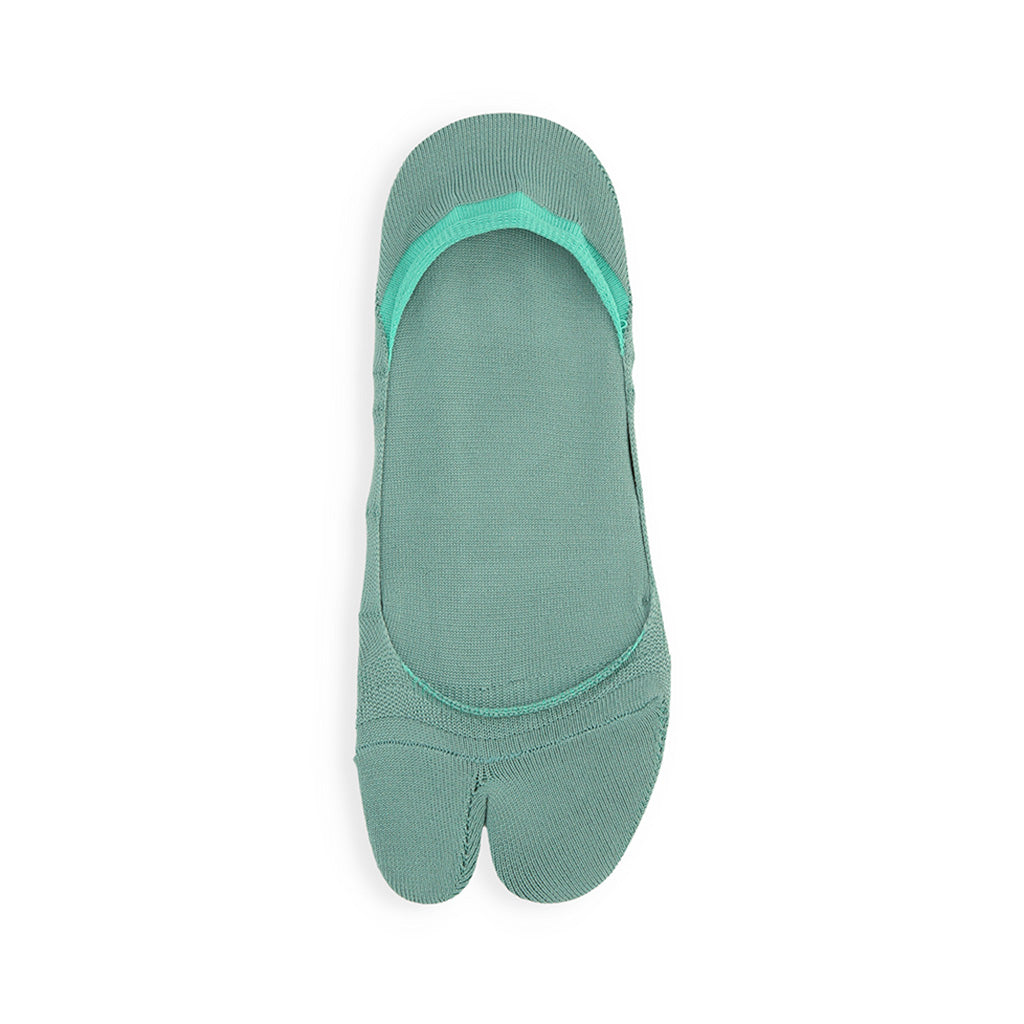 Perfect Fit Tabi No-Show Socks with COOLMAX®︎ fiber - BlueGreen (MEN)