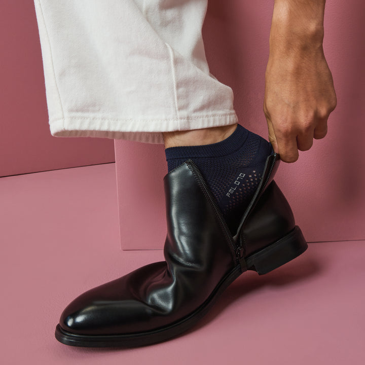 Full-Mesh Sneaker Socks - Navy (MEN)
