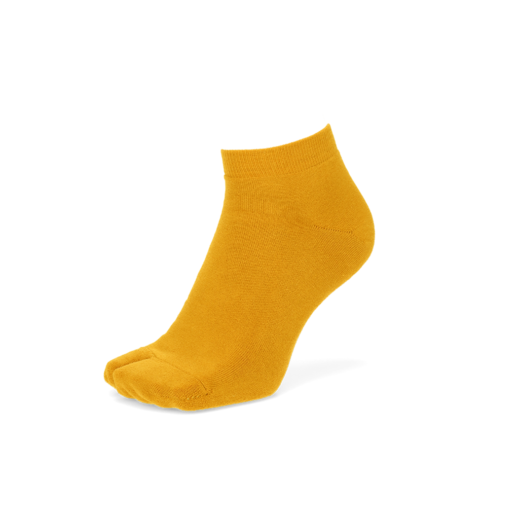 Cotton Pile Tabi Sneaker Socks - Yellow