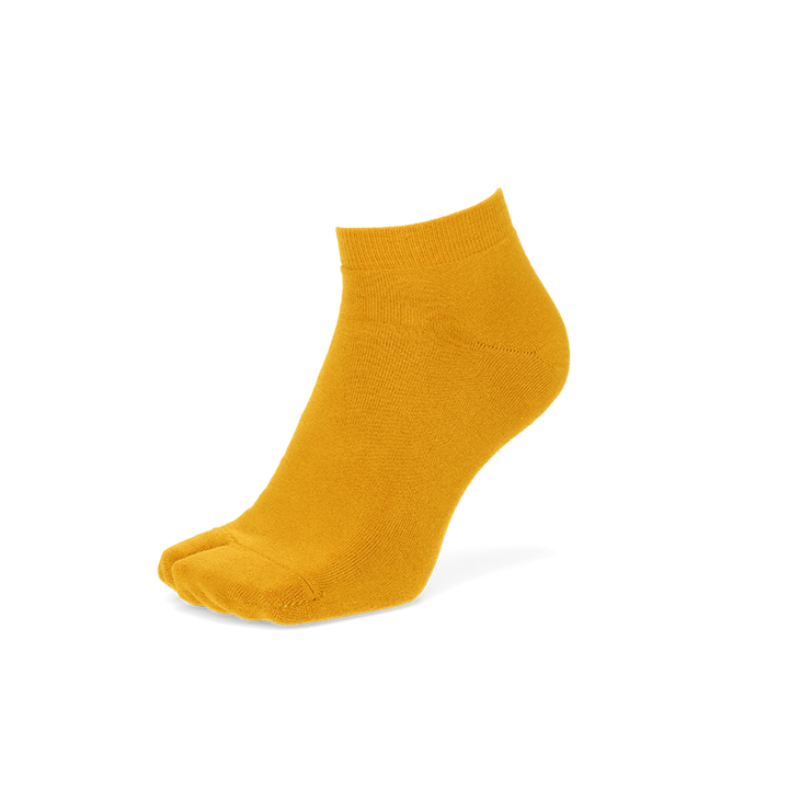 Cotton Pile Tabi Sneaker Socks - Yellow