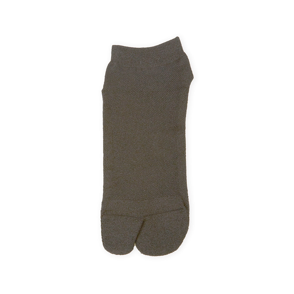 High-Standard Washi Pile Tabi Sneaker Socks - Black