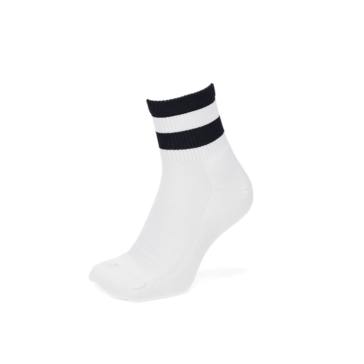 Striped Washi Tabi Quarter Socks - White (MEN)