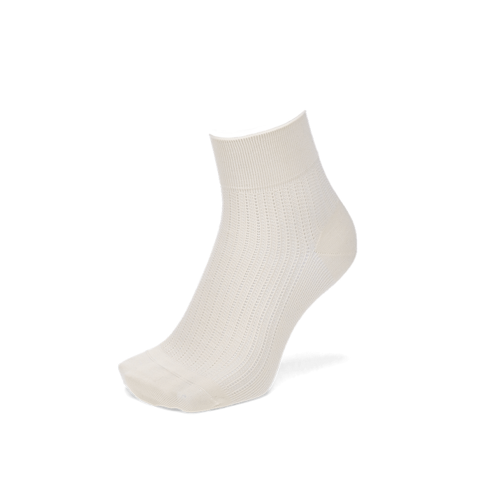 Artisan Stripe Mesh Cotton Quarter Socks - White (MEN)