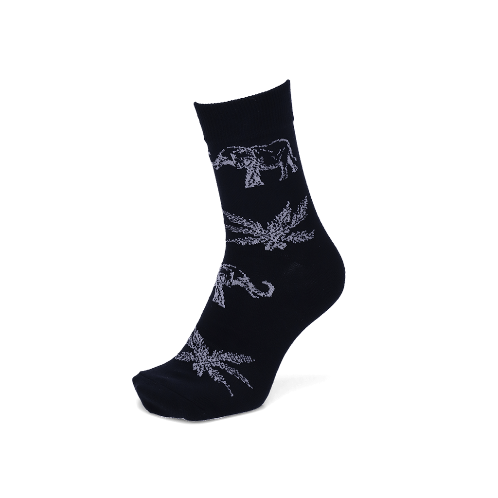Savannah Cotton-Linen Quarter Socks - Black (MEN)
