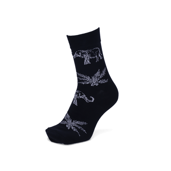 Savannah Cotton-Linen Quarter Socks - Black (MEN)