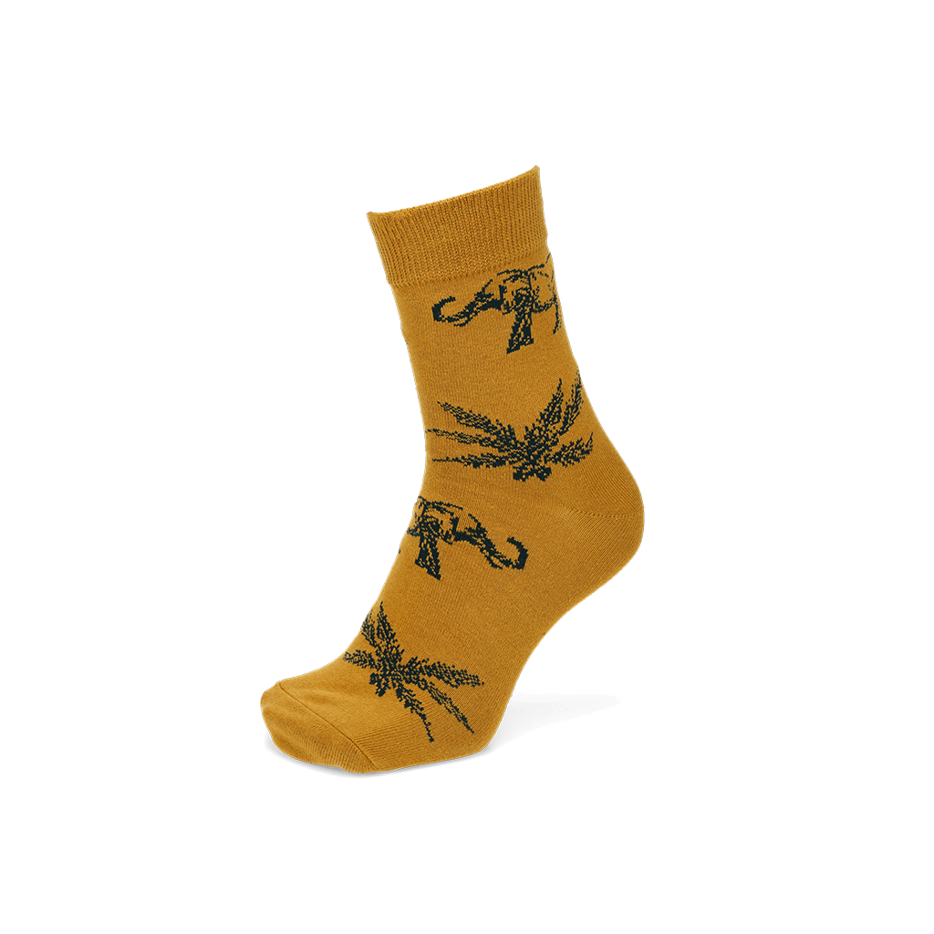Savannah Cotton-Linen Quarter Socks - DullYellow (MEN)
