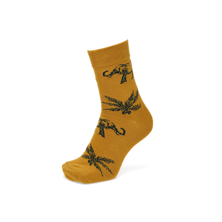 Savannah Cotton-Linen Quarter Socks - DullYellow (MEN)