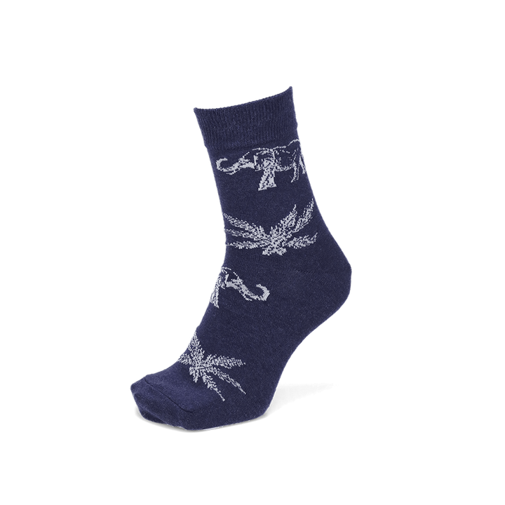 Savannah Cotton-Linen Quarter Socks - Navy (MEN)