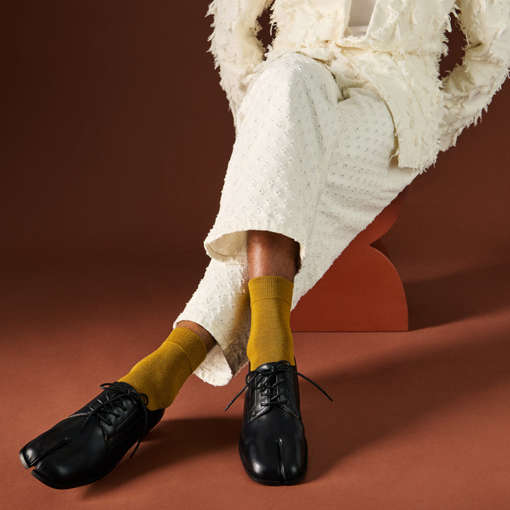 Heathered Merino Tabi Quarter Socks