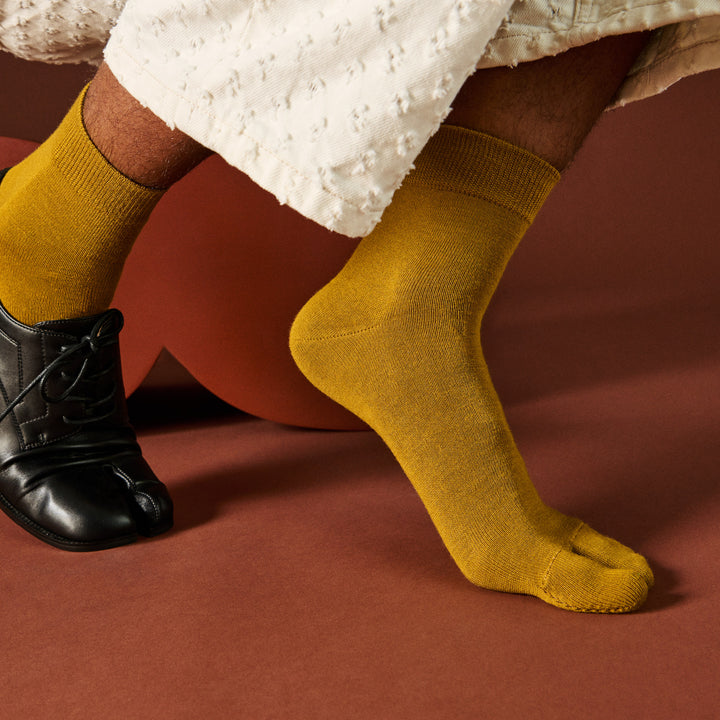 Heathered Merino Tabi Quarter Socks