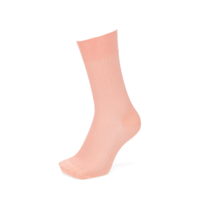 Artisan Stripe Mesh Cotton Crew Sock - Pink (MEN)