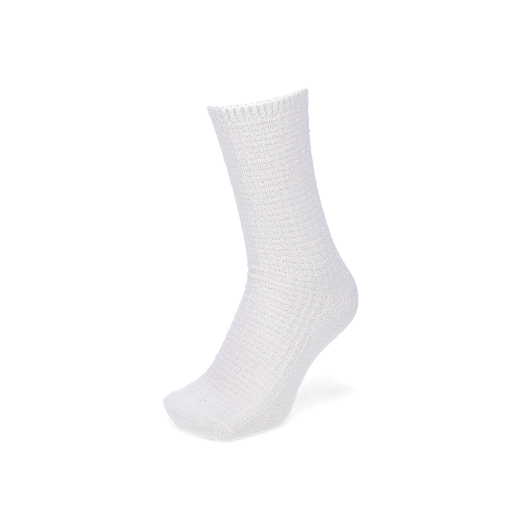 Washi Waffle-Knit Crew Socks - White (MEN)