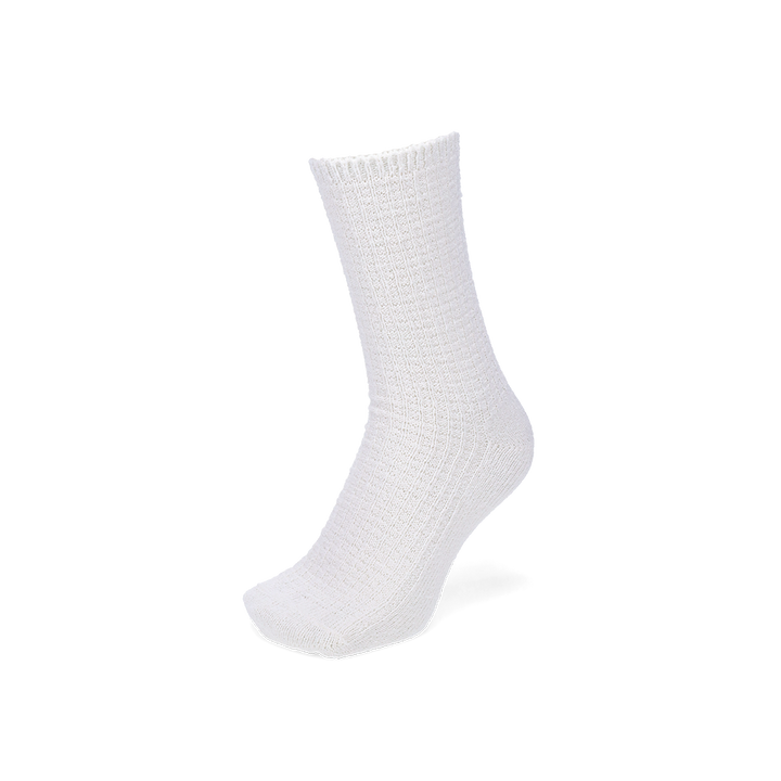 Washi Waffle-Knit Crew Socks - White (MEN)