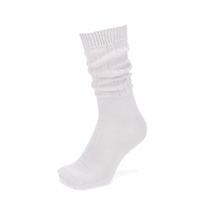 Washi Sheer Slouch Crew Socks - White (MEN)