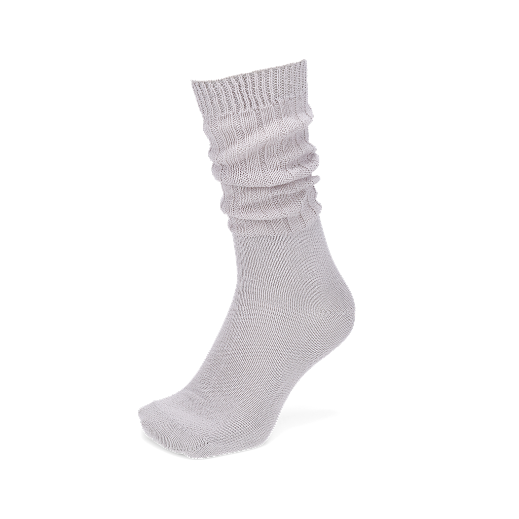 Washi Sheer Slouch Crew Socks - LightGrey (MEN)