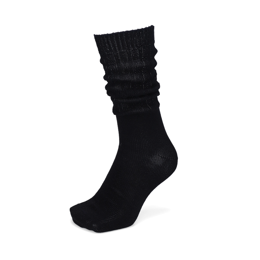 Washi Sheer Slouch Crew Socks - Black (MEN)