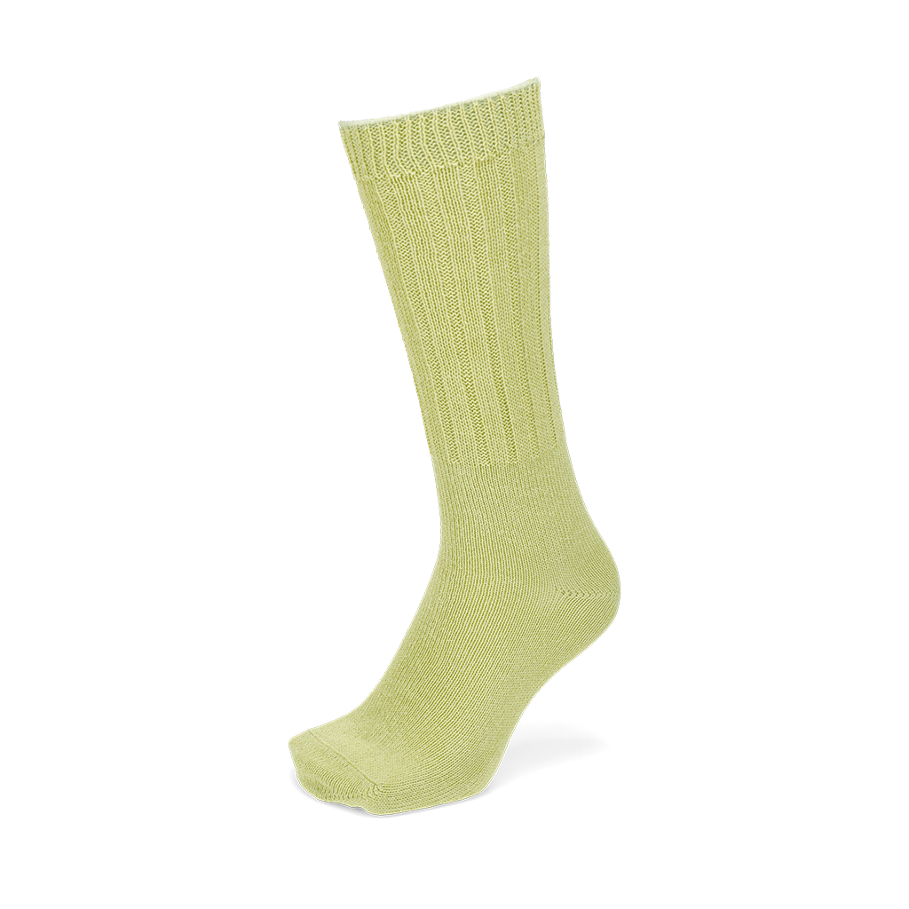 Washi Sheer Slouch Crew Socks - LightGreen (MEN)