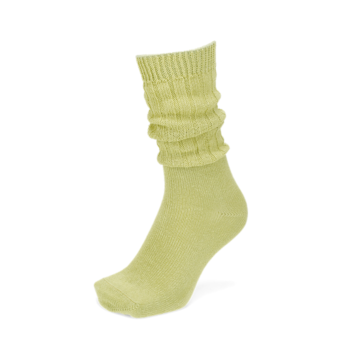 Washi Sheer Slouch Crew Socks - LightGreen (MEN)
