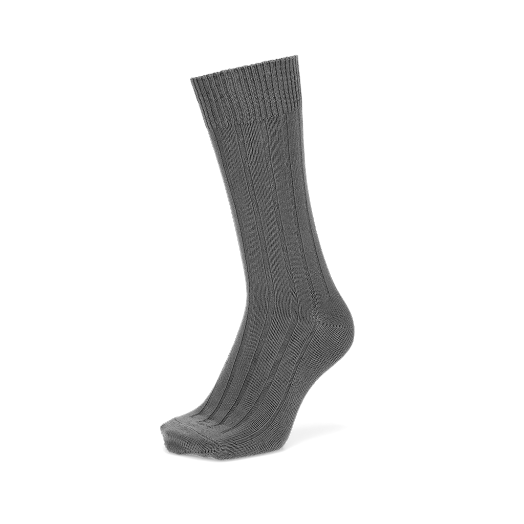 Wide-Ribbed Cotton  Crew Socks