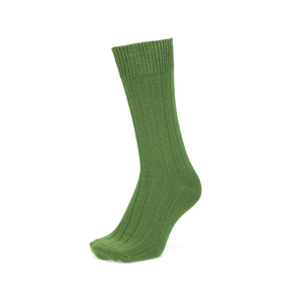 Wide-Ribbed Cotton  Crew Socks