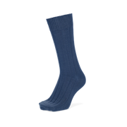 Wide-Ribbed Cotton Crew Socks