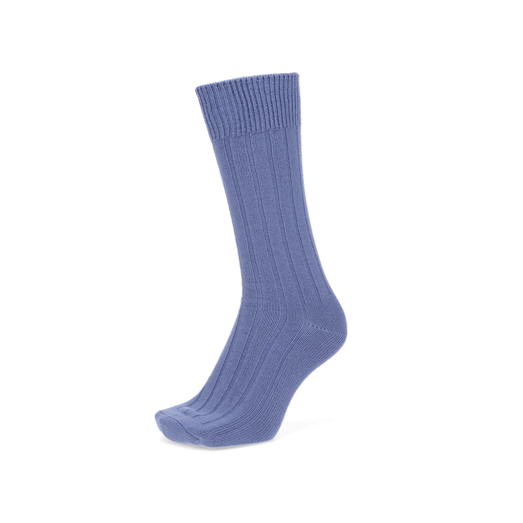 Wide-Ribbed Cotton  Crew Socks