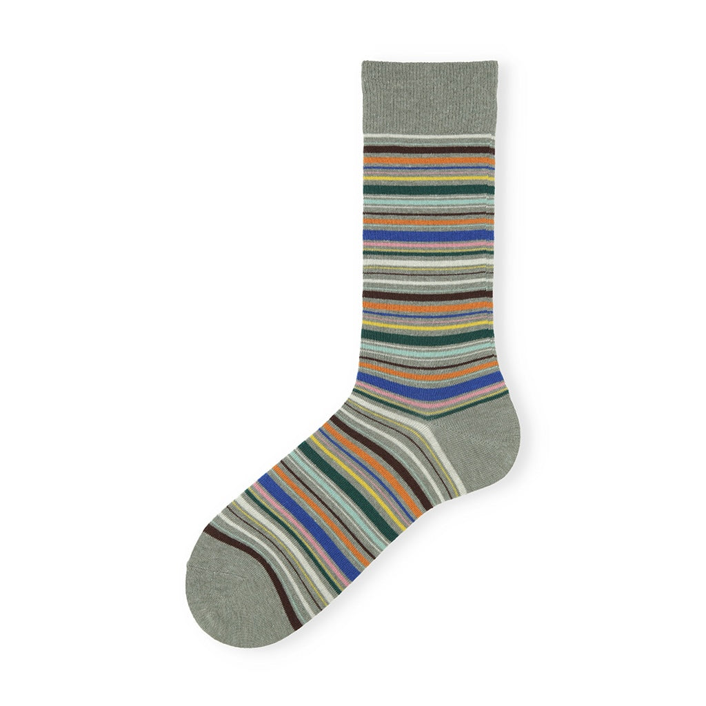 Racing Stripe Cotton  Crew Socks