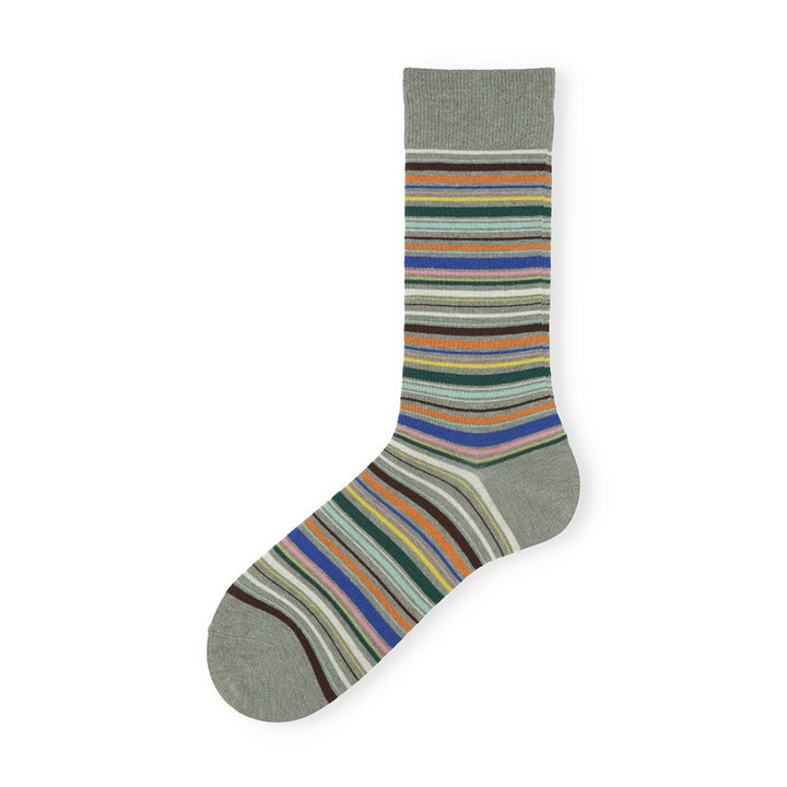 Racing Stripe Cotton  Crew Socks