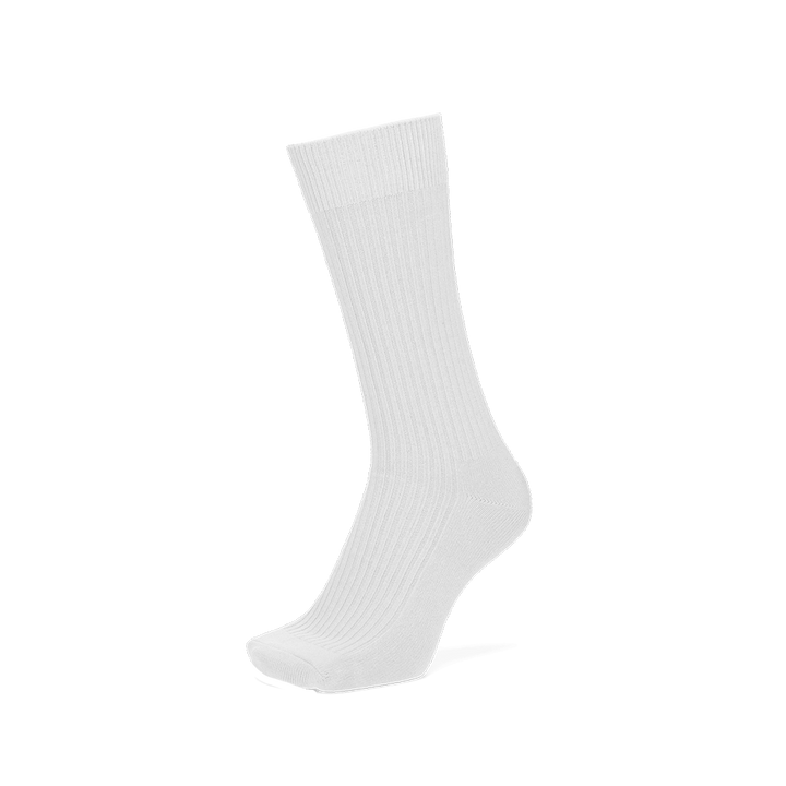 Power Fit Cotton Crew Socks - White (MEN)