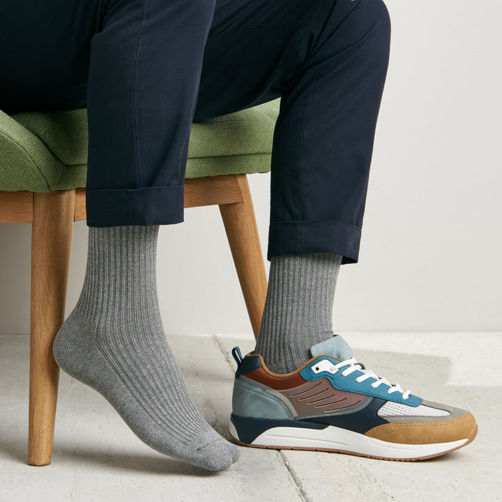 Power Fit Cotton Crew Socks - Grey (MEN)