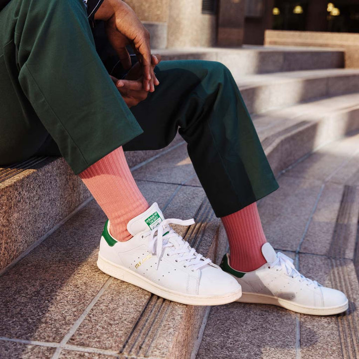 Power Fit Cotton Crew Socks - Pink (MEN)