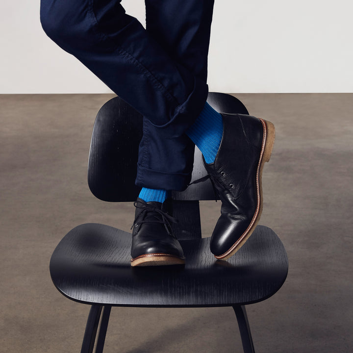 Power Fit Cotton Crew Socks - Blue (MEN)