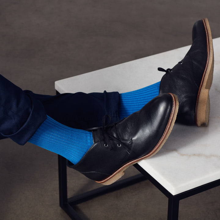 Power Fit Cotton Crew Socks - Blue (MEN)