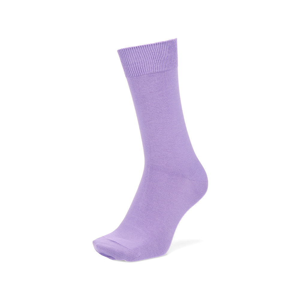 Solid Color Cotton Crew Socks