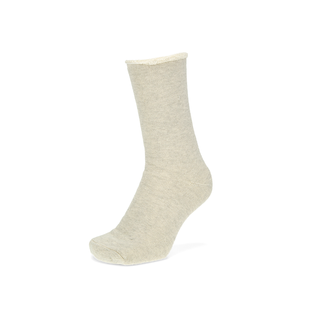 white christmas dresses Full-Pile Organic Cotton Lounge Crew Socks, Beige / 7-11