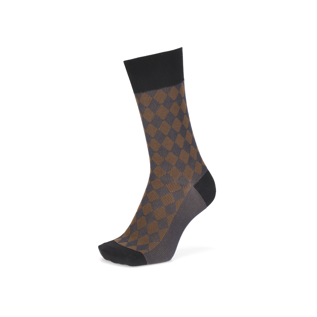 Diamond Silky Cotton  Crew Socks