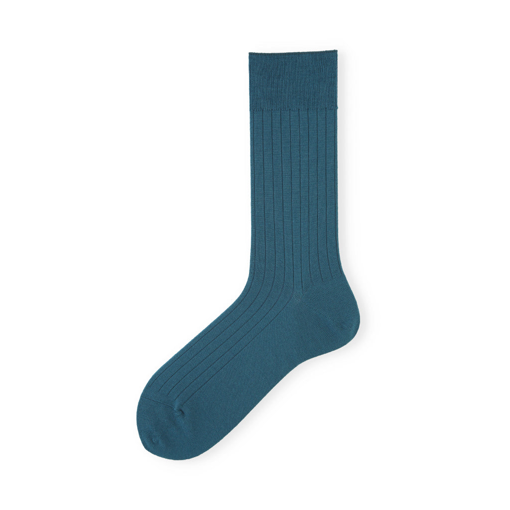Super Extra Fine Merino Wool Crew Socks - VintageBlue (MEN)